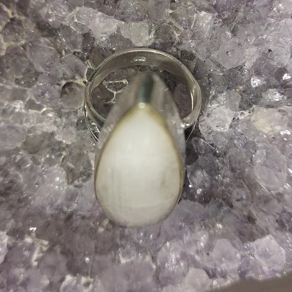 Faceted Moonstone Large Statement Ring - Picture 3 of 5